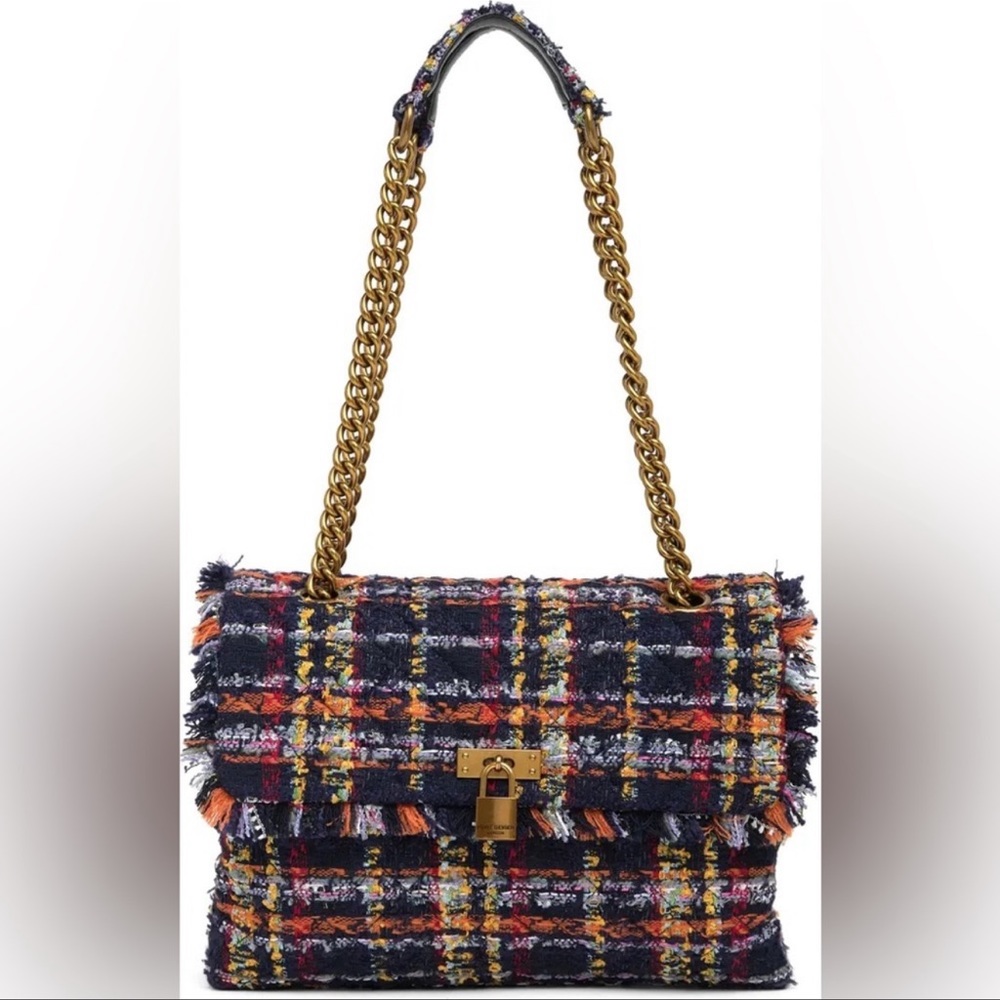 Kurt Geiger London Large Brixton Plaid Shoulder Bag